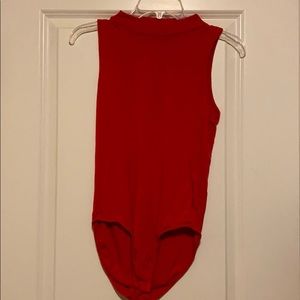 Red body suit